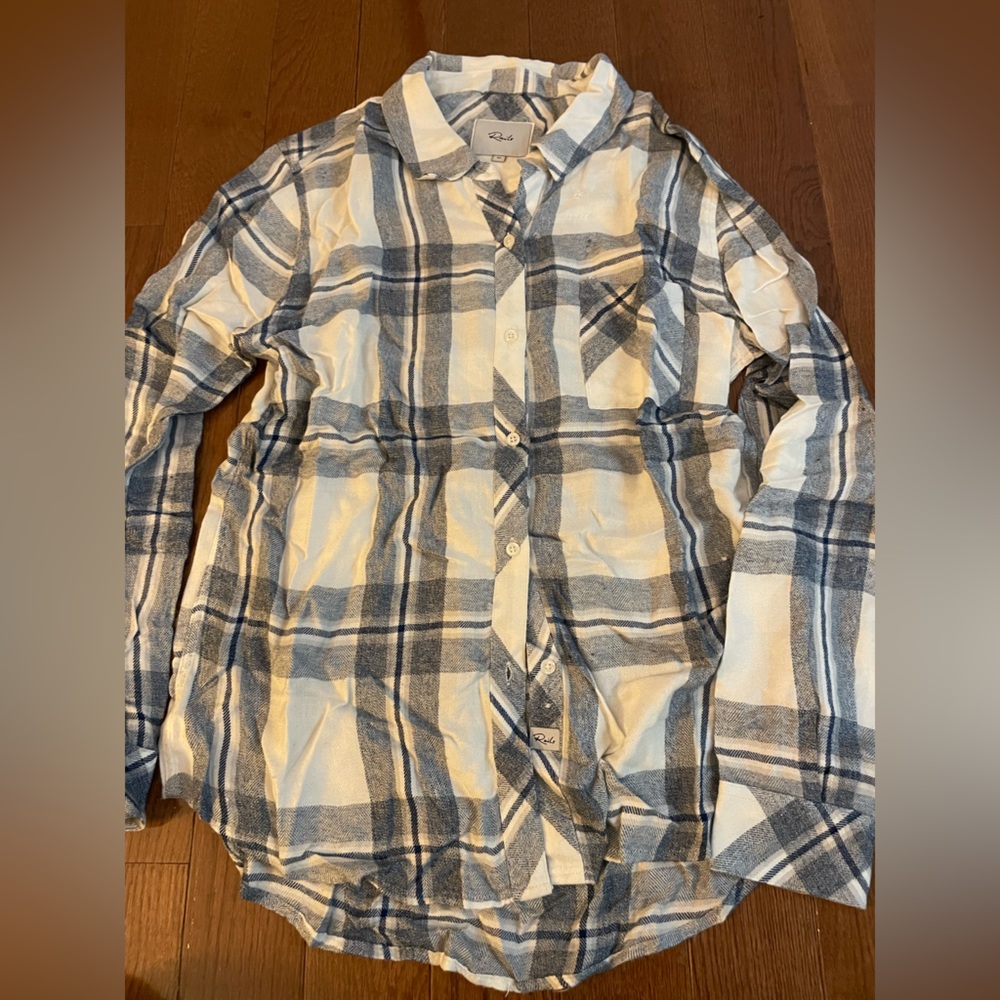 Rails Blue & White Plaid Flannel